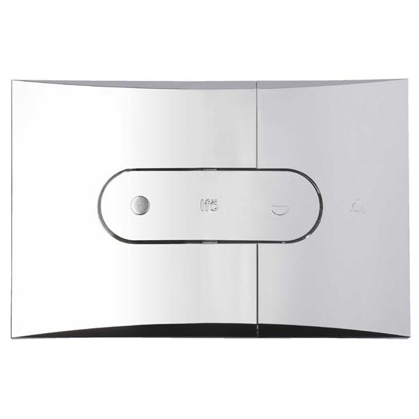 Betjeningsplade Ifö Sign 96851 Dobbelt flush, blank krom 