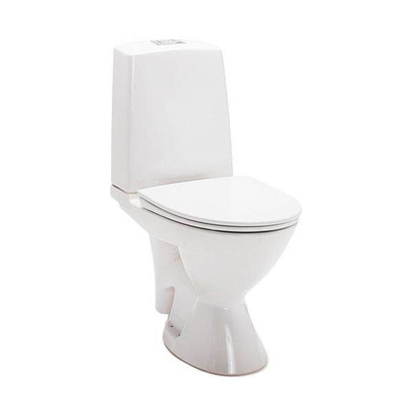 Toalettstol IDO Glow Rimfree 3746301101 med mjuksits, avl. vänster 
