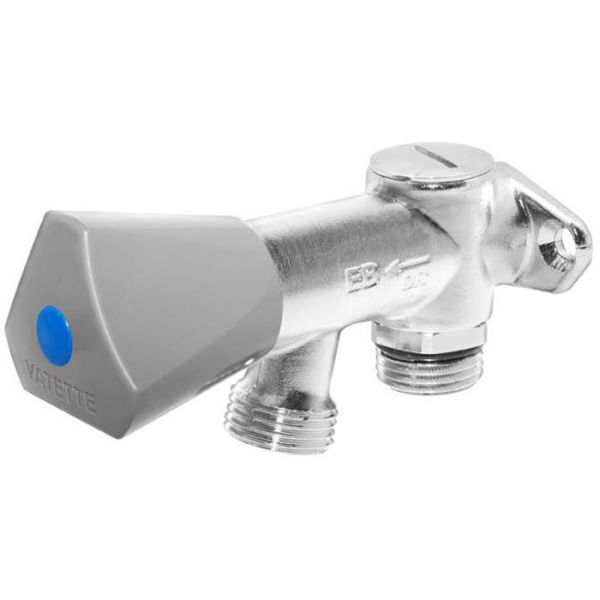 Tappventil Vatette FG0135080 för vägg, med backventil G15, vändbart inlopp