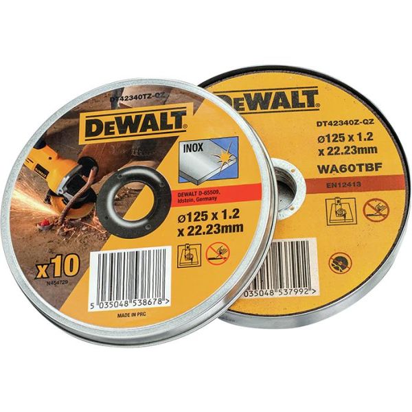 Skæreskive Dewalt DT42340TZ Hurtig skæring, pakke med 10 stk 