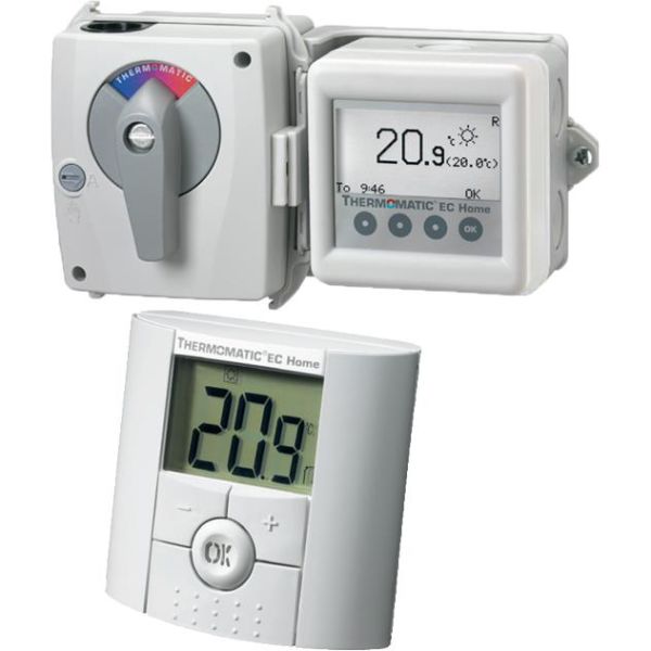 Kodin lämpöohjaus Termoventiler Termomatic EC Home WL langattomalla huoneanturilla 