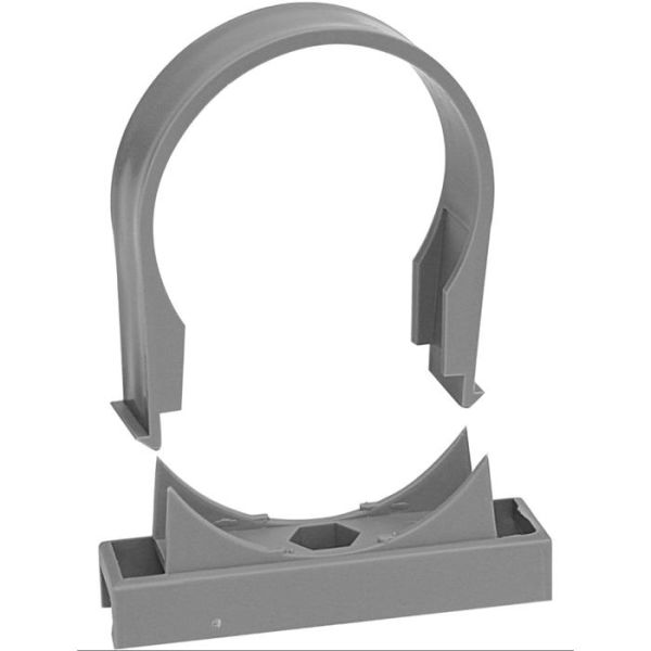 Rørbøjle Faluplast 19401 enkel, grå For rør dør. 110 mm