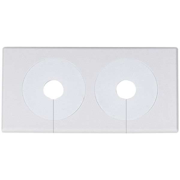 Dækroset Faluplast 51480 delelig, dobbelt, 12-22 mm Hvid