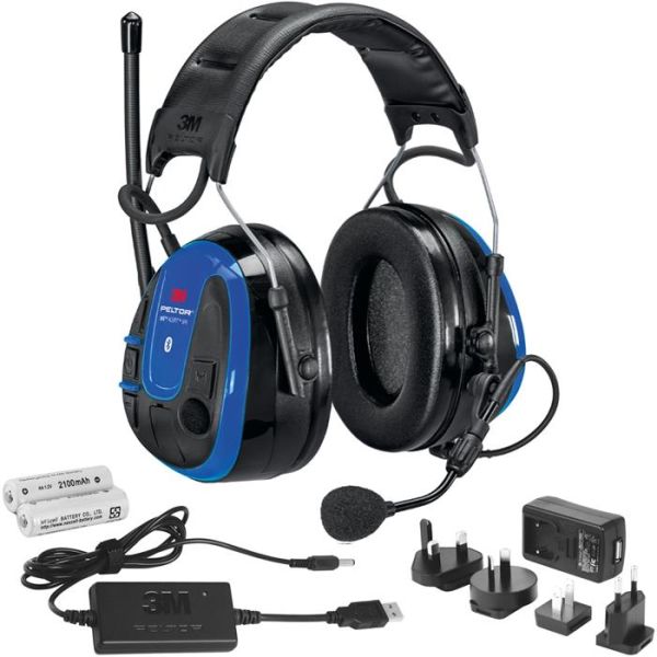 Hörselskydd 3M Peltor WS Alert XPI Bluetooth, hjässbygel, laddpaket 