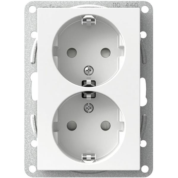 Pistorasia Schneider Electric Exxact WDE002184 maadoitettu, 2-osainen, matala 