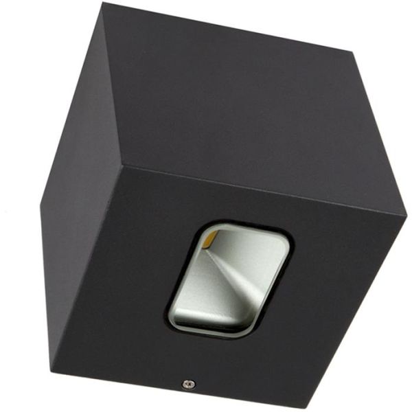 Veggarmatur Hide-a-Lite Cube I 3000 K Antrasitt