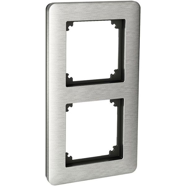 Kombinasjonsramme Schneider Electric Exxact Solid stål 2-rom