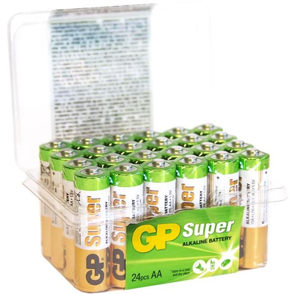 Alkaliparisto GP Batteries Super Alkaline 15A/LR06 AA, 24 kpl 