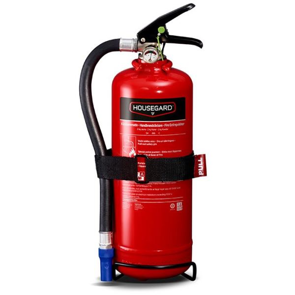 Brandsläckare Housegard PE2TGH pulver, 2 kg, röd 