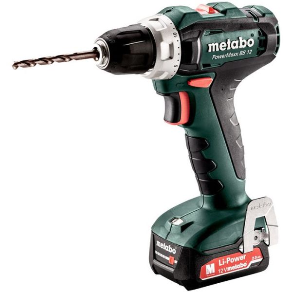 Skruemaskine Metabo PowerMaxx BS 12 med 1 x 2,0 Ah batteri og oplader 