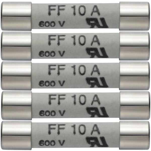 Reserve sikring Testo 05900005 10 A/600 V, pakke med 5 stk 