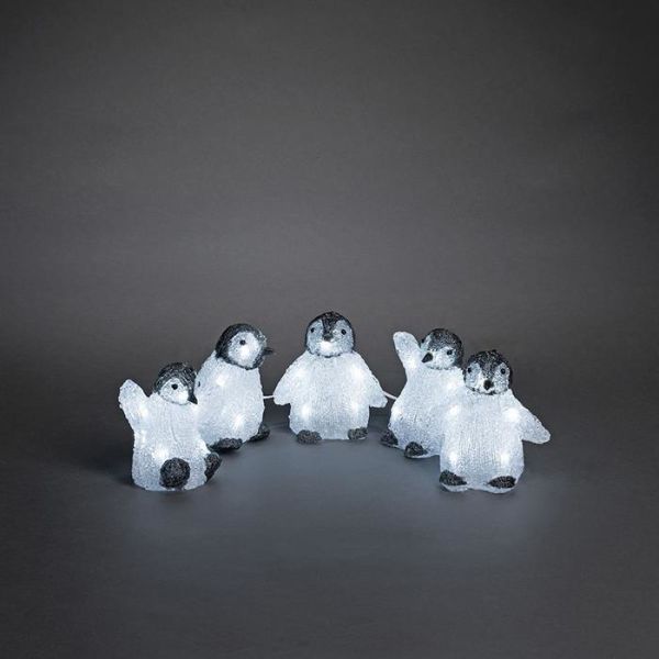 Dekorasjonsbelysning Konstsmide 6266-203 pingviner, 5 stk. 