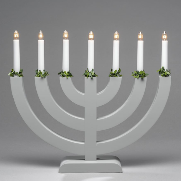 Adventsljusstake Konstsmide 3987-319 grå, 7 ljus 