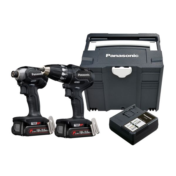 Værktøjspakke Panasonic EYC231PN EYC231LJ2G32 med boreskruetrækkere og slagskruetrækkere 