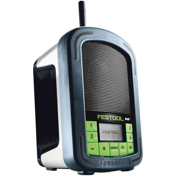 Byggradio Festool BR10 DAB+ SYSROCK med Bluetooth och laddare, utan batteri 