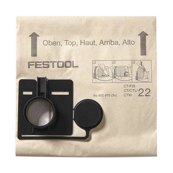 Filterpåse Festool FIS-CT 22 5-pack 