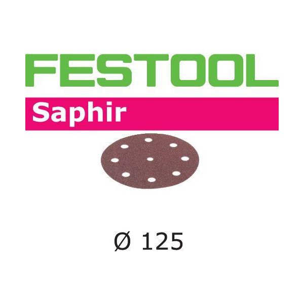 Slippapper Festool STF SA 125mm, 8-hålat, 25-pack P24