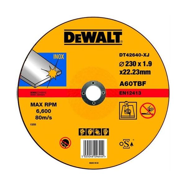 Kapskiva Dewalt Standard för rostfritt 230x1,9x22,2mm