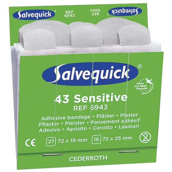 Sensitive plaster Salvequick 6943 6x43st 