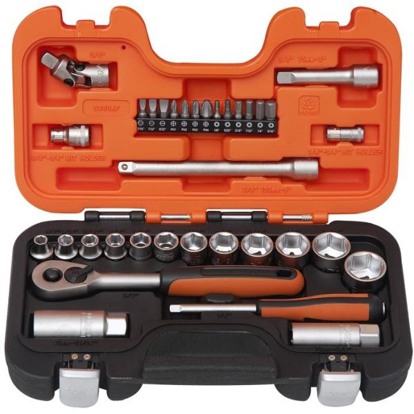 Topnøglesæt Bahco S330AF 1/4" og 3/8" 