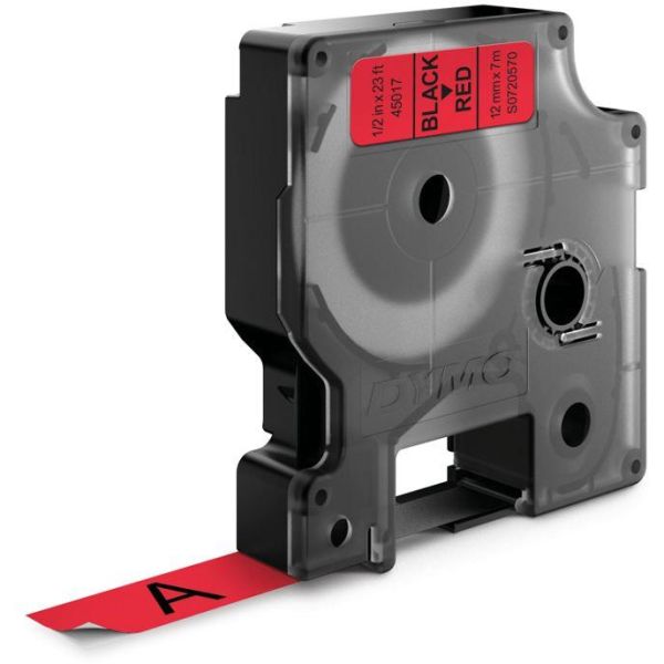 Tape DYMO Standard D1 12mm Sort på rød