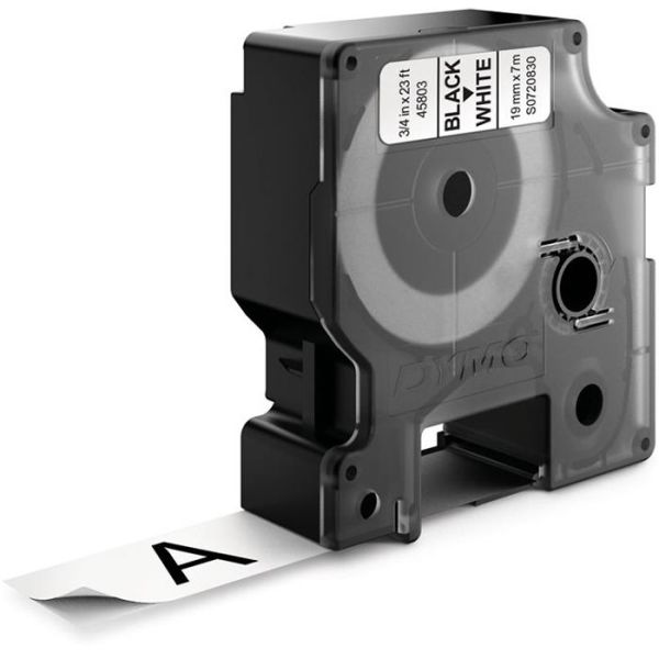 Tape DYMO Standard D1 19mm Sort på hvid