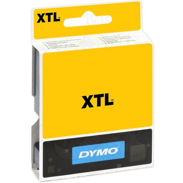 Tejp DYMO XTL 54 mm, flerfunktionsvinyl Svart på transparent