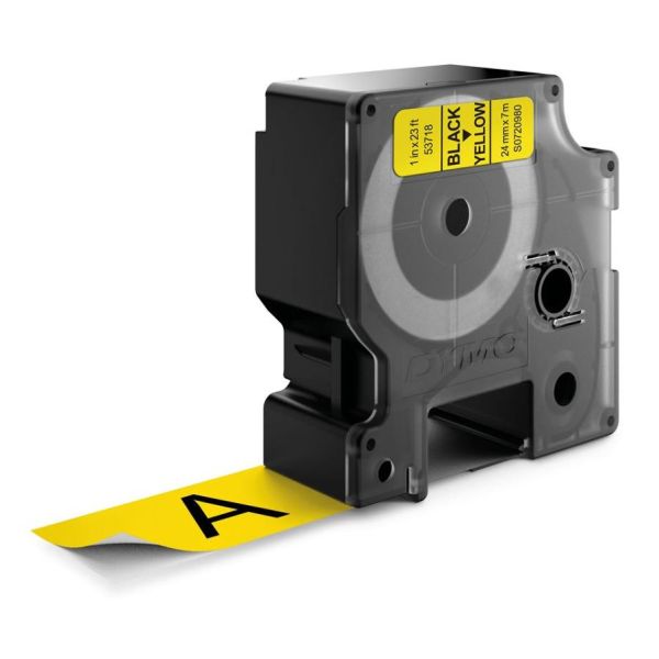 Tape DYMO Standard D1 24mm Sort på gul