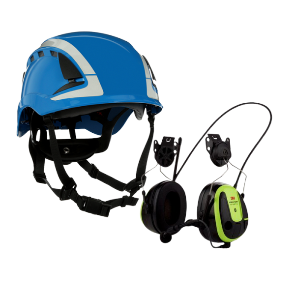 Hörselskyddspaket 3M Peltor WS Alert XPI med blå skyddshjälm 