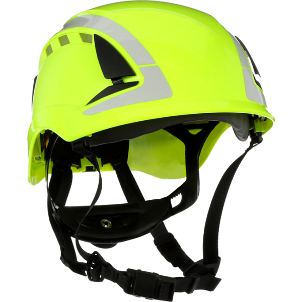 Sikkerhedshjelm 3M SecureFit X5014V dobbelt godkendelse, ventileret, reflekterende Hi-viz