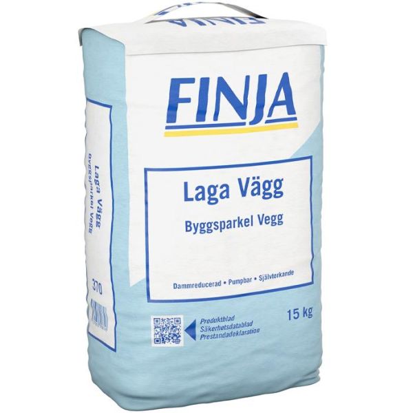 Spackel Finja Laga Vägg dammreducerat, 15 kg 