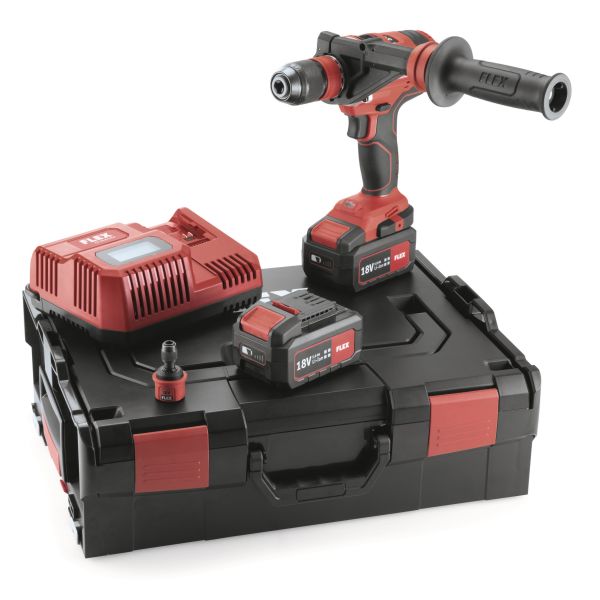 Bore-/skruemaskine Flex DD4G 18.0/5.0Ah Set med batteri og oplader 