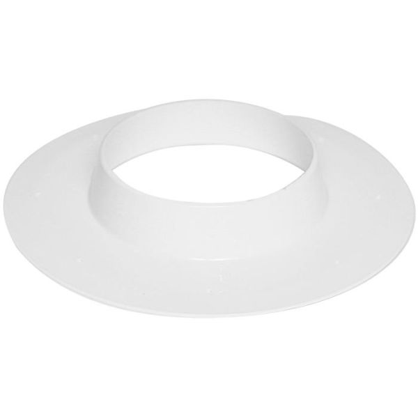 Dækplade Faluplast 50100 delelig, med krave, hvid 150 x 75 mm