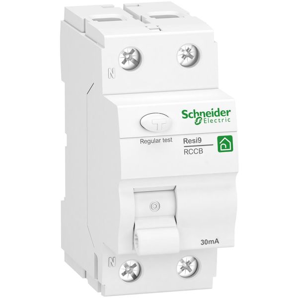 Jordfelsbrytare Schneider Electric Resi9 RCCB klass F, 30mA 2-polig, 25A
