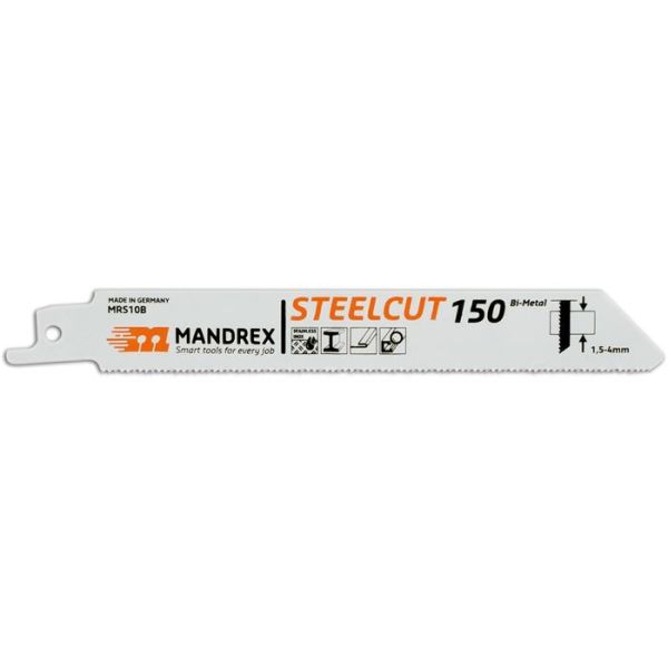 Puukkosahanterä Mandrex STEELCUT 150 mm 1,5-4 mm