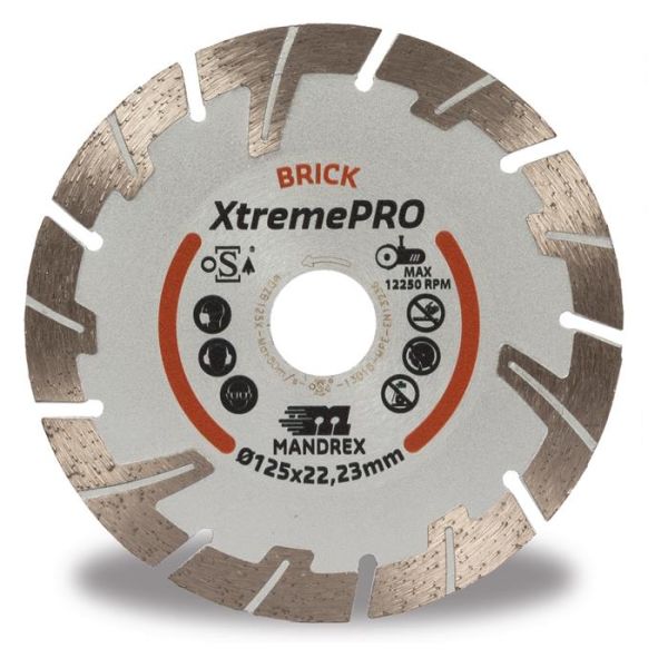 Timanttikatkaisulaikka Mandrex Bricks XtremePRO  125 mm