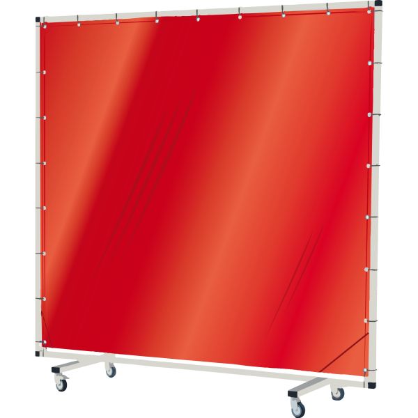 Hitsaussermi Industridraperier Björndraperiet 104003 pyörillä, 2 x 2 m, läpinäkyvä Punainen