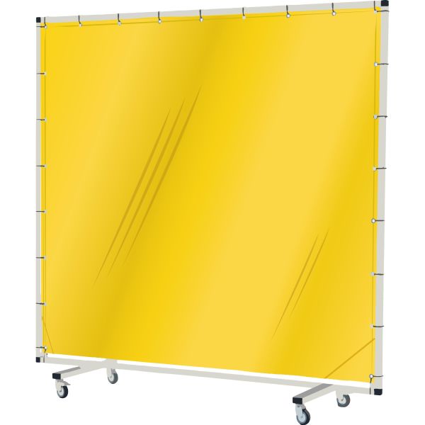 Svetsskärm Industridraperier Björndraperiet 104002 med hjul, 2 x 2 m, transparent Gul
