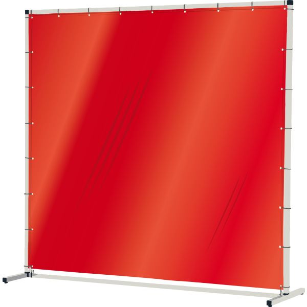 Svejseskærm Industridraperier Björndraperiet 104125 2,5 x 1,9 m, gennemsigtig Rød