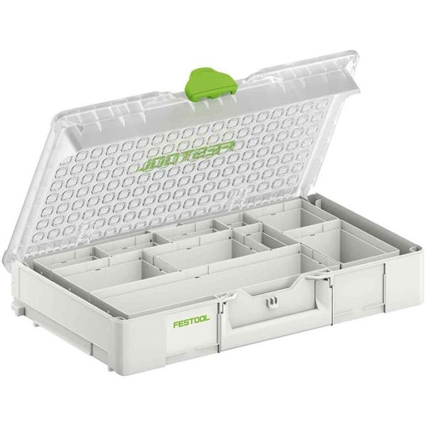 Sortimentsboks Festool SYS3 ORG L 89 10xESB med 10 indsatsbokse 