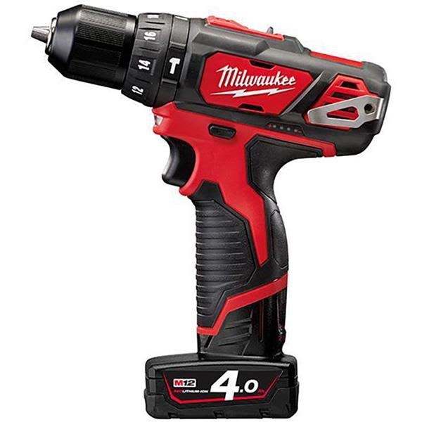 Bore-/skruemaskine Milwaukee M12 BPD-402C med batteri og oplader 