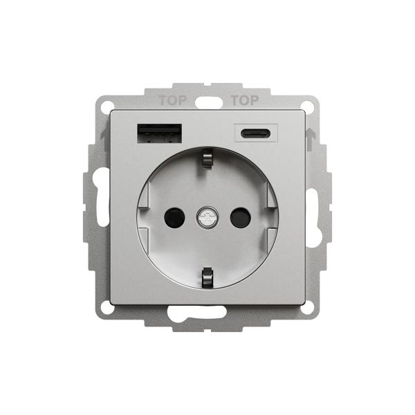 Vegguttak Schneider Electric Exxact  Metallic