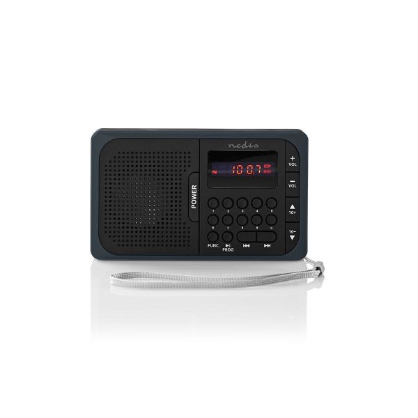 FM-radio Nedis RDFM2100GY bärbar 