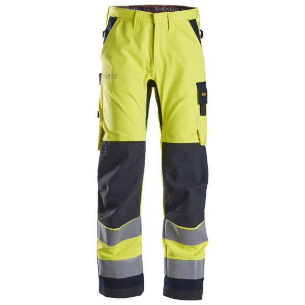 Midjebukse Snickers Workwear 6360 gul/marineblå Gul/marineblå