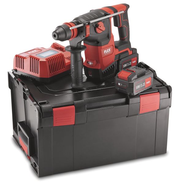 Slagboremaskine Flex CHE2-26 18.0-EC Set med batteri og oplader 
