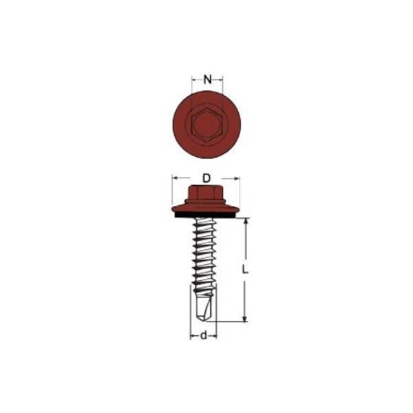 Montageskrue Ejot 860510 5,6 x 35, blank aluminium, pakke med 250 