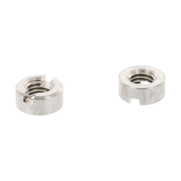 Rundmutter Schäfer & Peters 0546210 med spår, rostfri, DIN 546 M10-gänga, 50-pack
