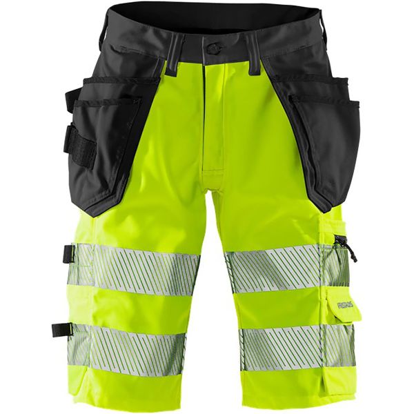 Håndværkershorts Fristads 2509 Bemærk, gul/sort Hi-Vis, gul/sort C50