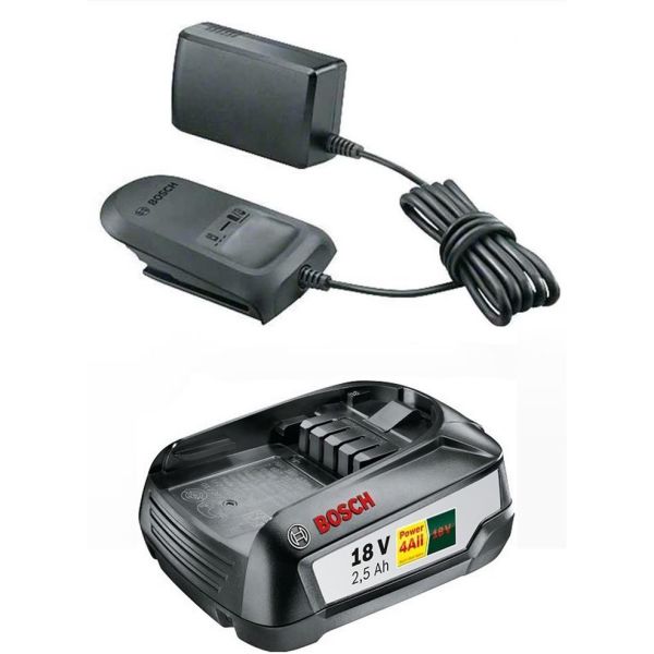 Latauspaketti Bosch DIY AL 1810 CV + 2,5Ah 2,5 Ah akulla ja laturilla 