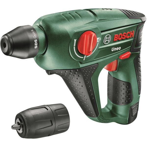 Borhammer Bosch DIY Uneo 12 med 2,5 Ah-batteri og lader 